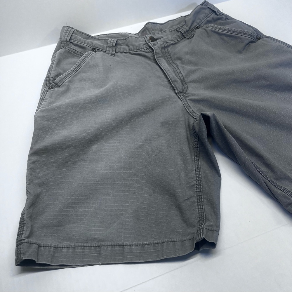 Carhartt Men's Gray Flat Front Shorts - Picture 2 of 11